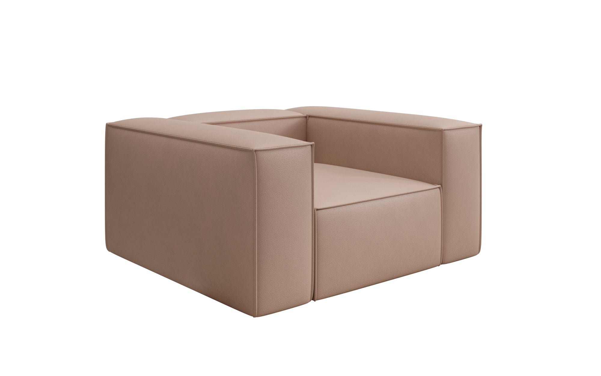Designer bank-fauteuil Lesley in echt leer