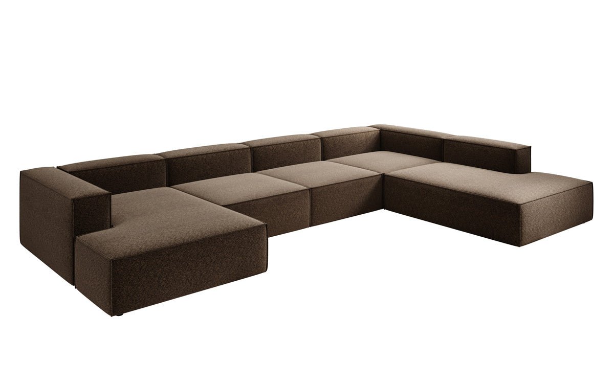 Designer Sofa Lesley U XXL in Strukturstoff