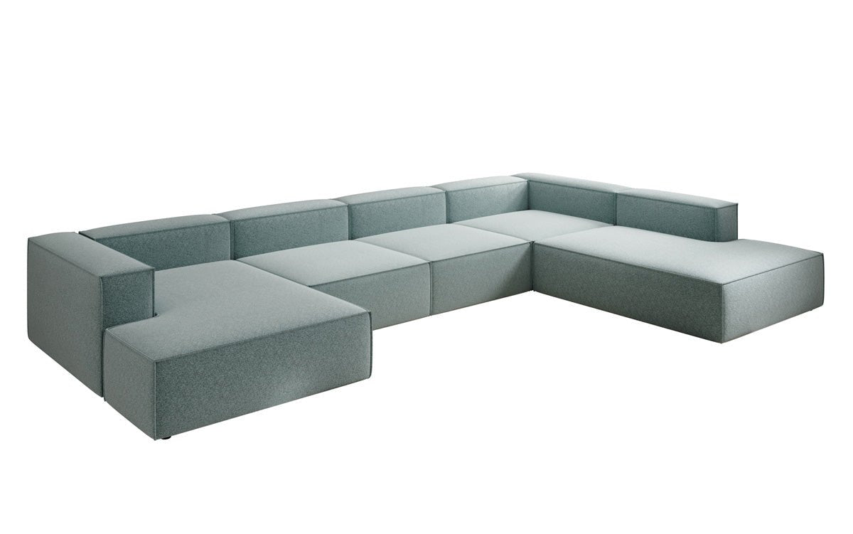 Designer Sofa Lesley U XXL in Strukturstoff