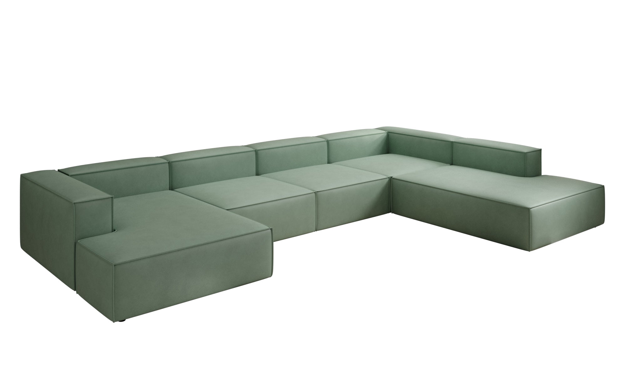 Designerbank Lesley U XXL in Echtleder