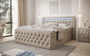 Boxspringbed Menzogna Samt mit LED und Stauraum (2 Schubladen)