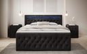 Boxspringbed Menzogna Samt mit LED und Stauraum (2 Schubladen)