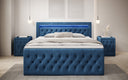 Boxspringbed Menzogna Samt mit LED und Stauraum (2 Schubladen)