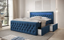 Boxspringbed Menzogna Samt mit LED und Stauraum (2 Schubladen)