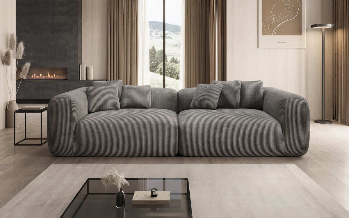 Designer Sofa Tully 3 Sitzer in Cord (Ultra bequem)