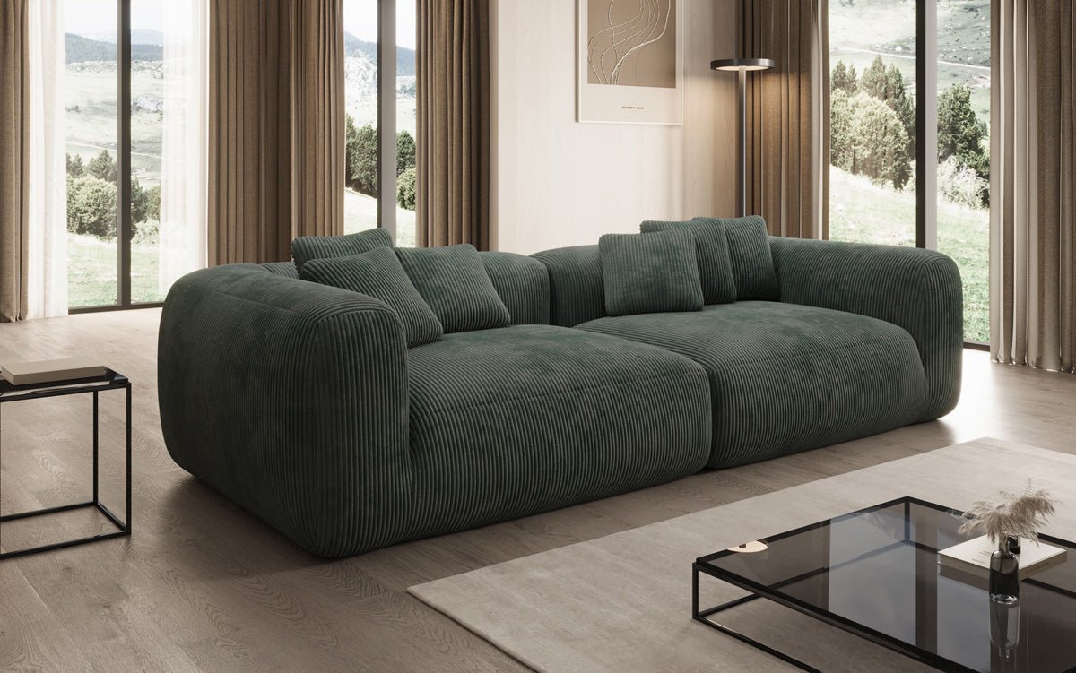 Designer Sofa Tully 3 Sitzer in Cord (Ultra bequem)