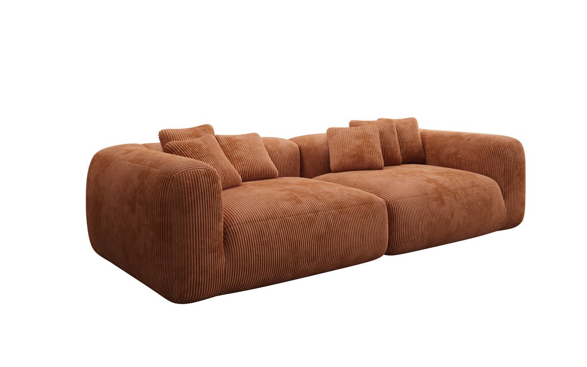 Designer Sofa Tully 3 Sitzer in Cord (Ultra bequem)