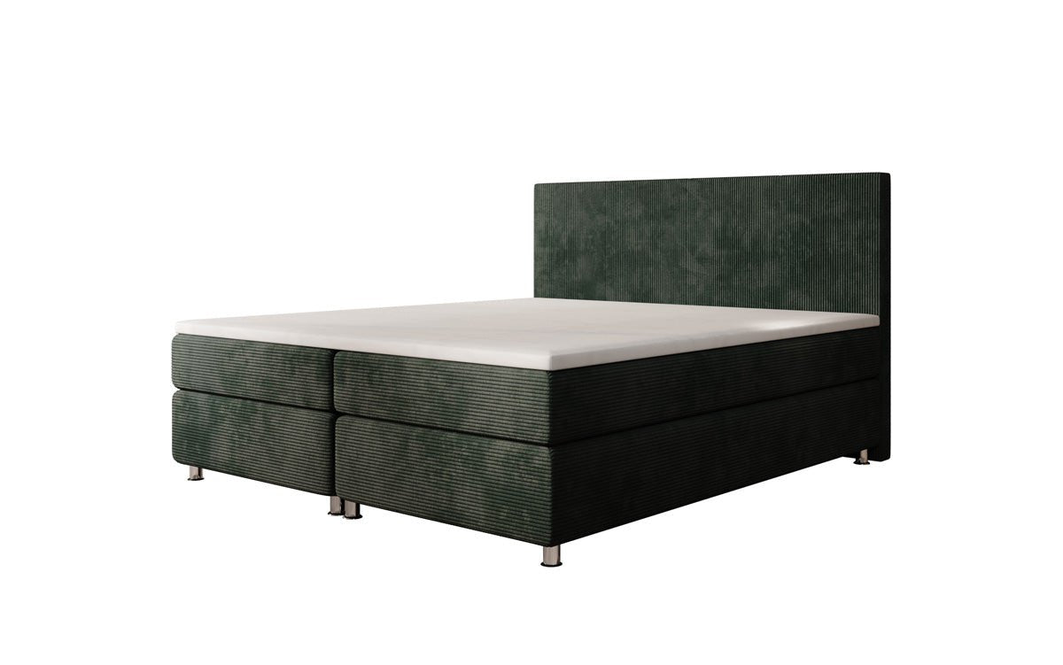 Lit boxspring Athene en Côtelé
