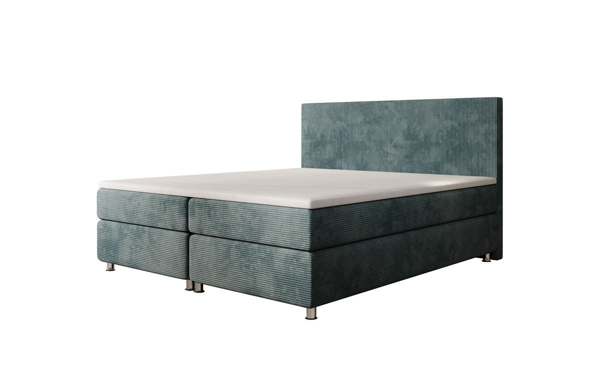 Lit boxspring Athene en Côtelé
