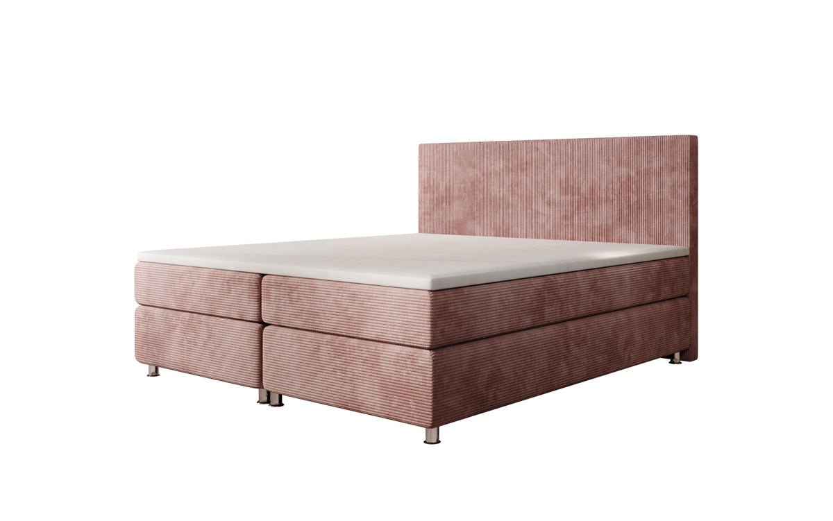 Lit boxspring Athene en Côtelé