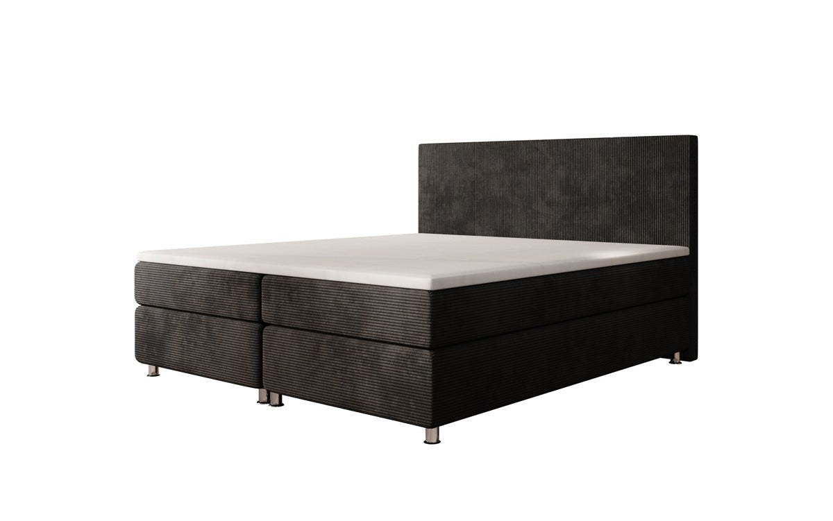Lit boxspring Athene en Côtelé