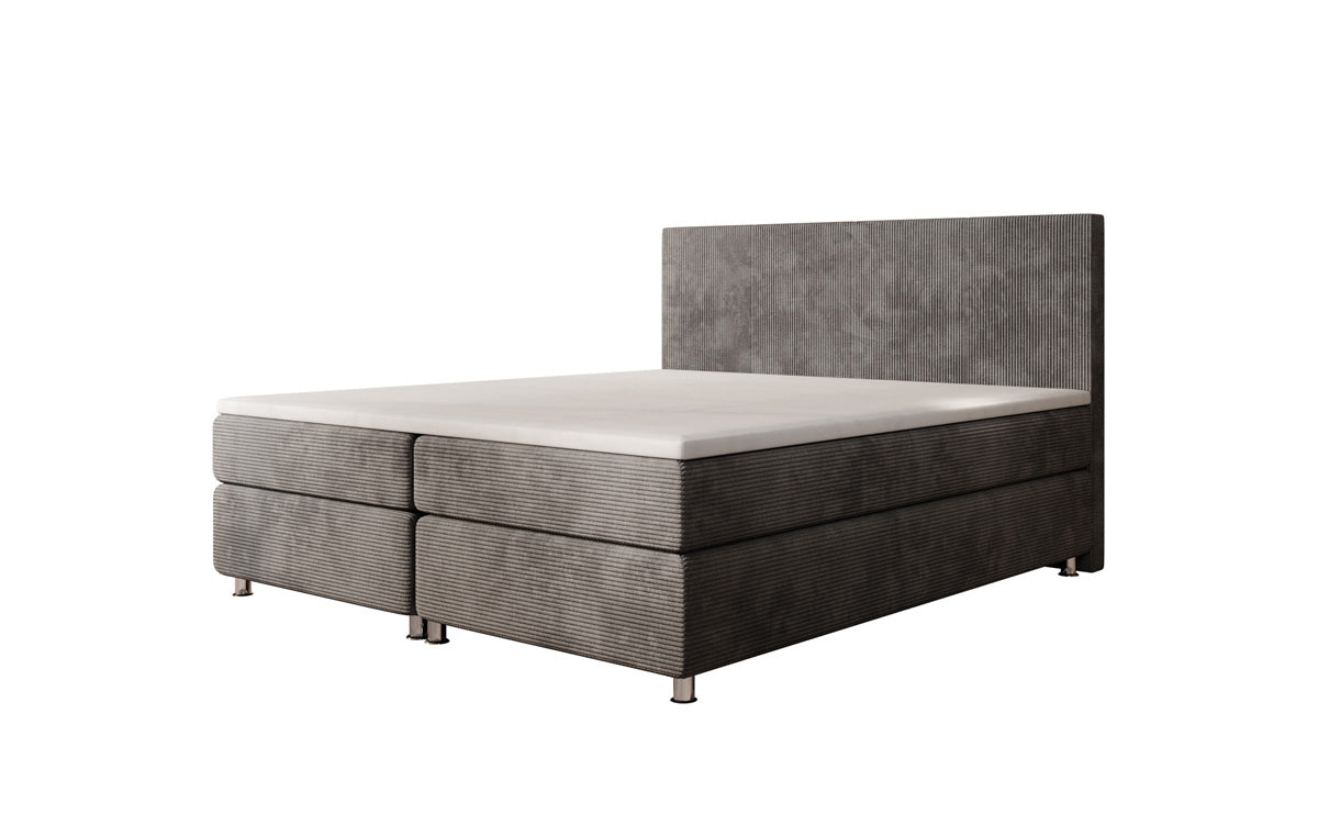 Lit boxspring Athene en Côtelé