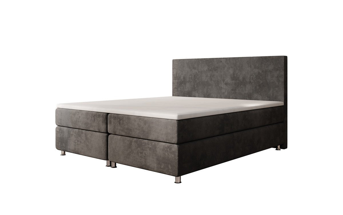 Lit boxspring Athene en Côtelé