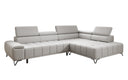 Designer Ecksofa Selora mit elektrischer Schlaffunktion und verstellbarerer Rückenlehne in Echtleder