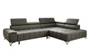 Designer Ecksofa Selora mit elektrischer Schlaffunktion und verstellbarerer Rückenlehne in Echtleder