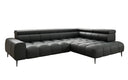 Designer Ecksofa Ceora mit elektrischer Schlaffunktion und verstellbarerer Rückenlehne in Echtleder