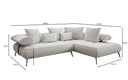 Canapé d’angle design Sydney Bouclé avec fonction de couchage électrique