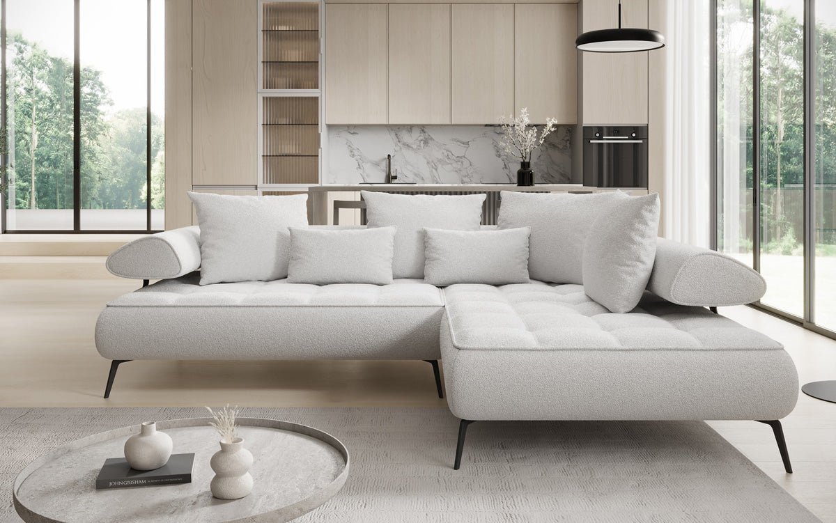 Designersofa Sydney L Bouclé met elektrische slaapfunctie