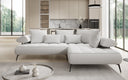 Canapé d’angle design Sydney Bouclé avec fonction de couchage électrique