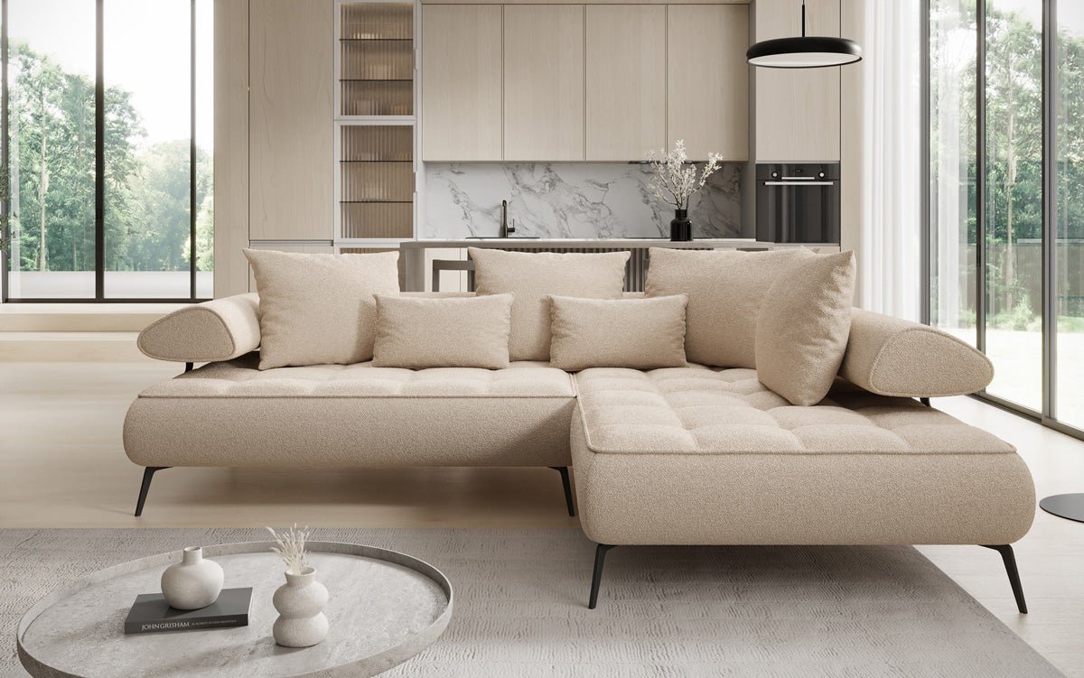 Designersofa Sydney L Bouclé met elektrische slaapfunctie