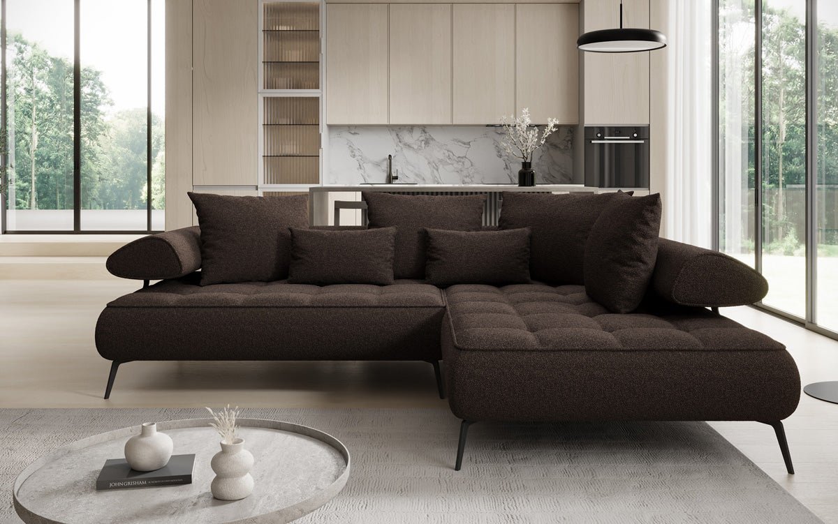 Designersofa Sydney L Bouclé met elektrische slaapfunctie