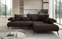 Canapé d’angle design Sydney Bouclé avec fonction de couchage électrique