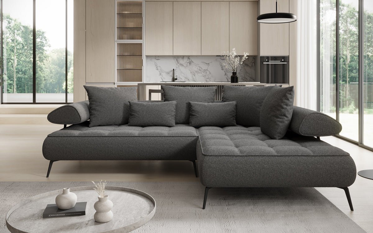 Designersofa Sydney L Bouclé met elektrische slaapfunctie