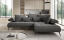 Canapé d’angle design Sydney Bouclé avec fonction de couchage électrique