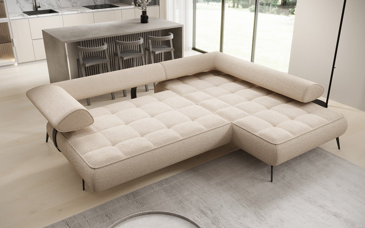 Designersofa Sydney L Bouclé met elektrische slaapfunctie