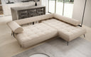 Canapé d’angle design Sydney Bouclé avec fonction de couchage électrique