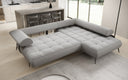 Canapé d’angle design Sydney Bouclé avec fonction de couchage électrique