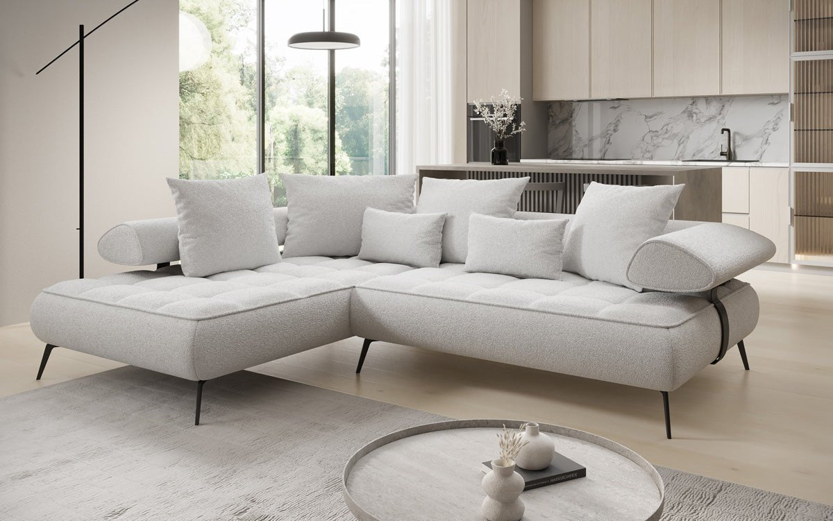 Designersofa Sydney L Bouclé met elektrische slaapfunctie
