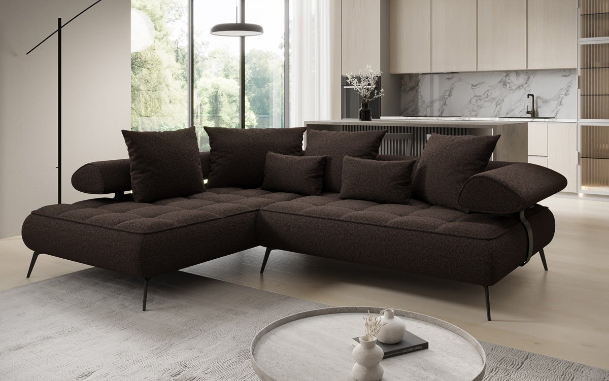 Designersofa Sydney L Bouclé met elektrische slaapfunctie