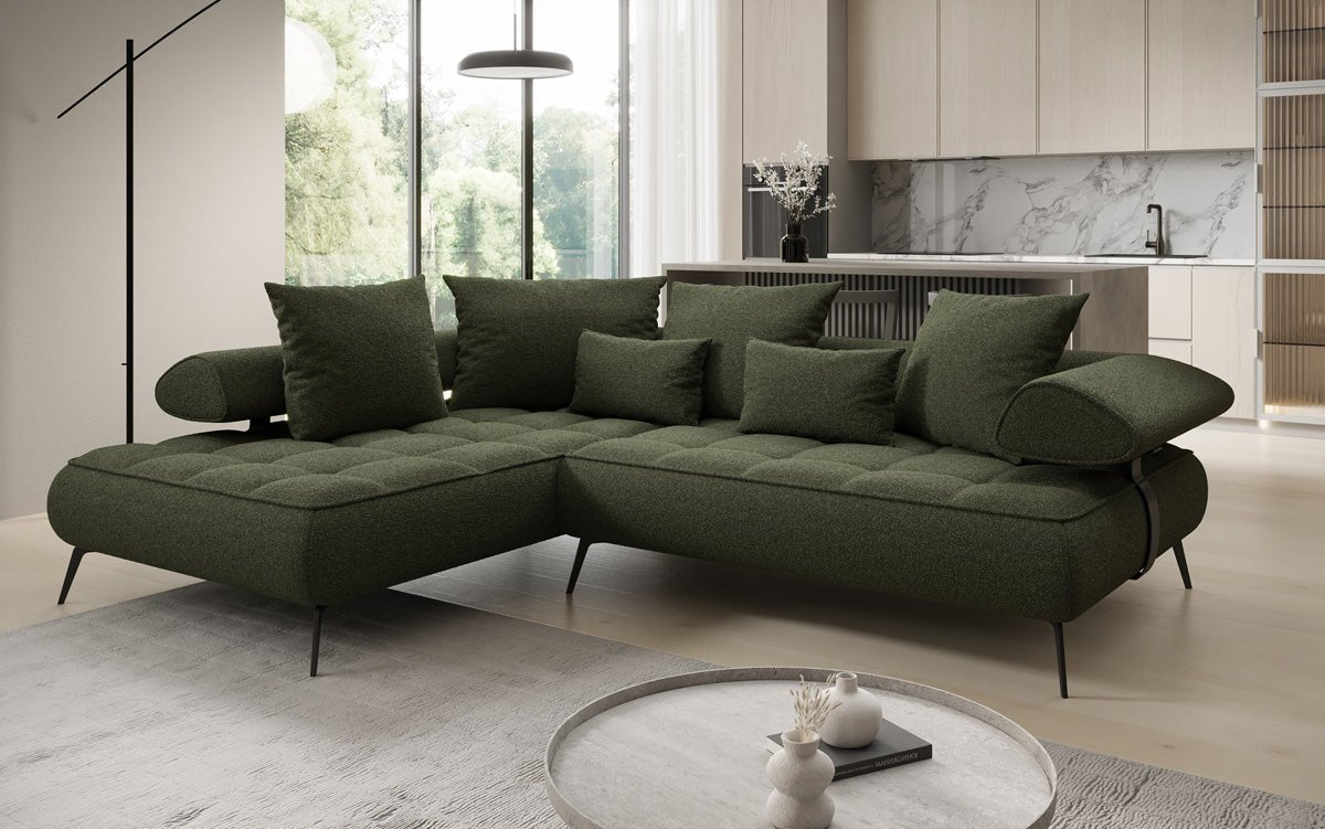 Designersofa Sydney L Bouclé met elektrische slaapfunctie