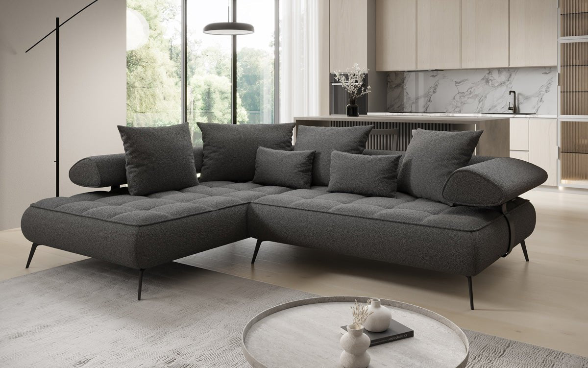 Designersofa Sydney L Bouclé met elektrische slaapfunctie