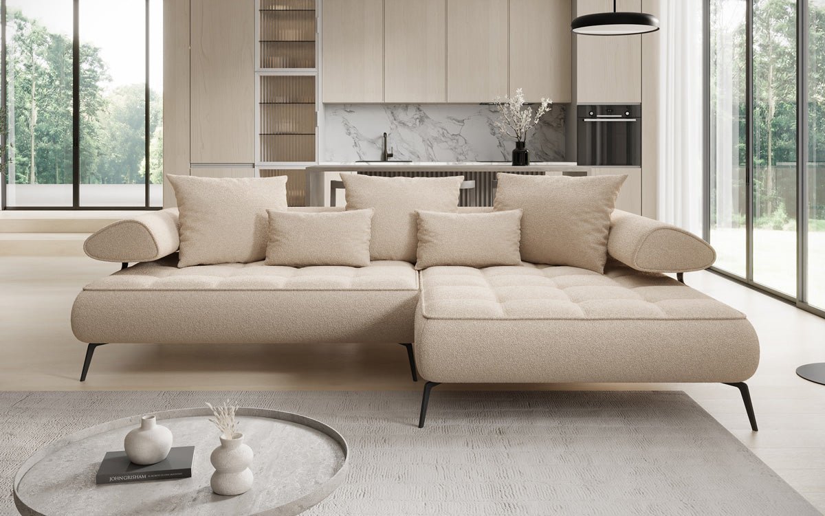 Canapé design Sydney L II Bouclé avec fonction de couchage électrique