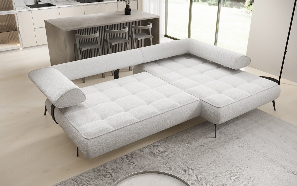 Canapé design Sydney L II Bouclé avec fonction de couchage électrique