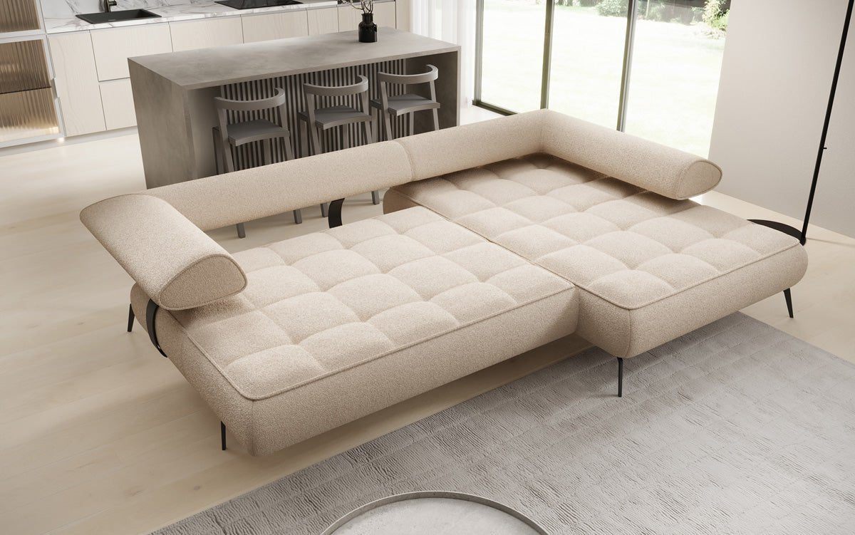 Canapé design Sydney L II Bouclé avec fonction de couchage électrique
