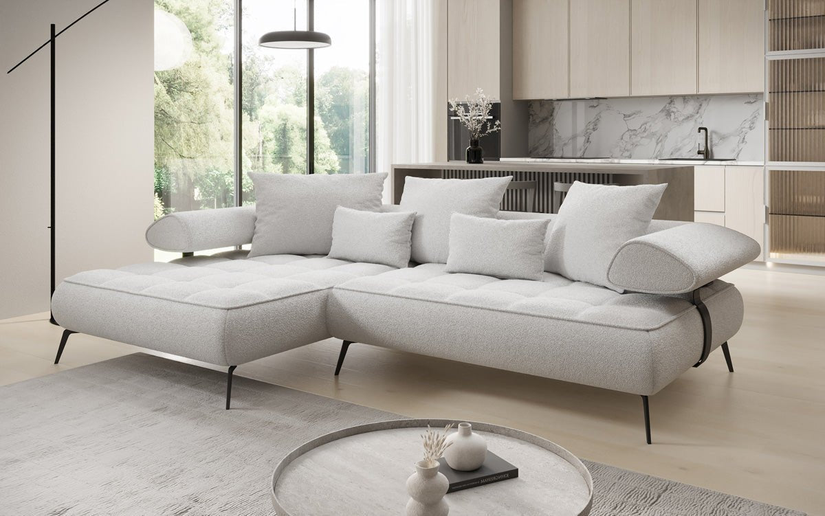 Canapé design Sydney L II Bouclé avec fonction de couchage électrique