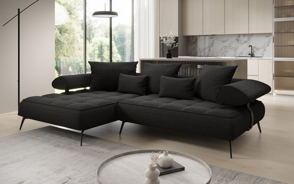 Canapé design Sydney L II Bouclé avec fonction de couchage électrique