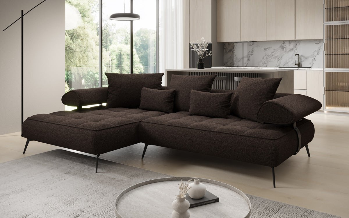 Canapé design Sydney L II Bouclé avec fonction de couchage électrique