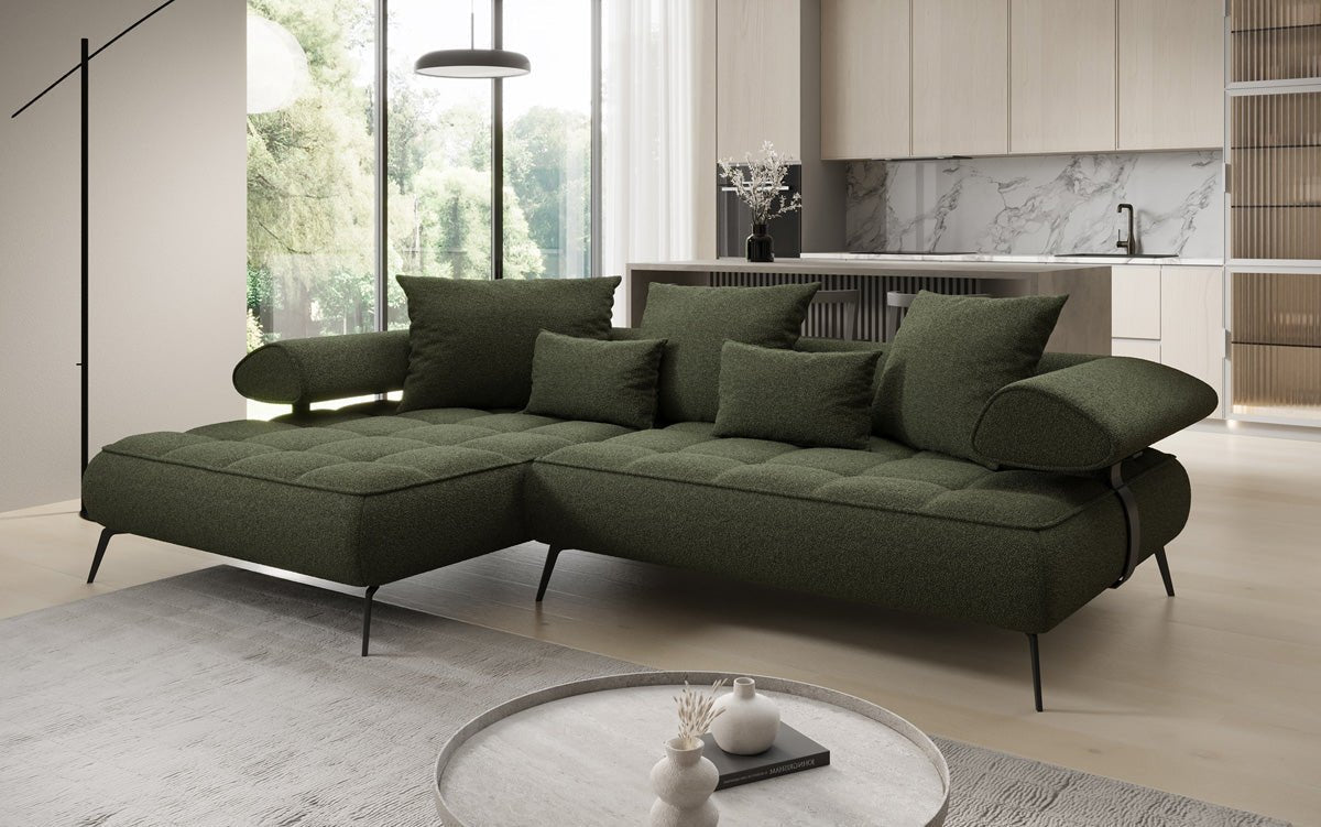 Canapé design Sydney L II Bouclé avec fonction de couchage électrique