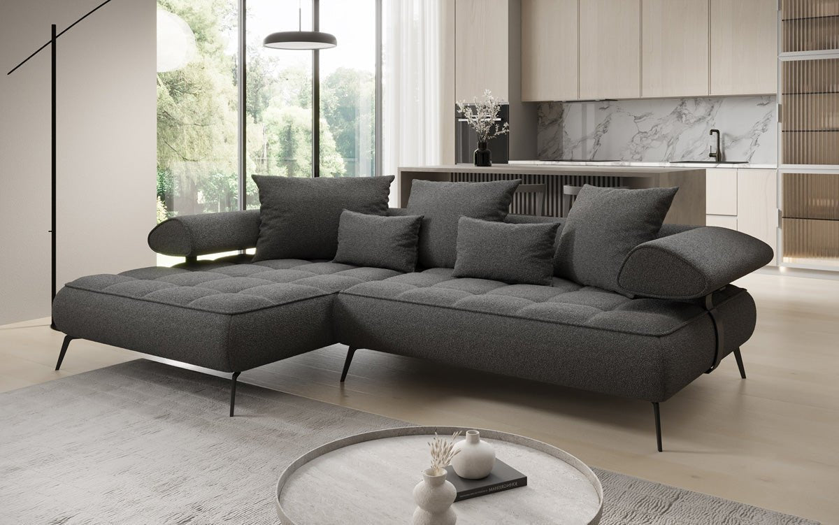 Canapé design Sydney L II Bouclé avec fonction de couchage électrique