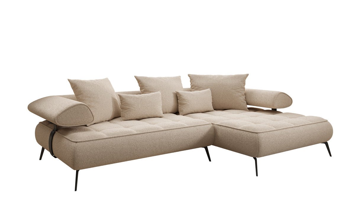 Canapé design Sydney L II Bouclé avec fonction de couchage électrique