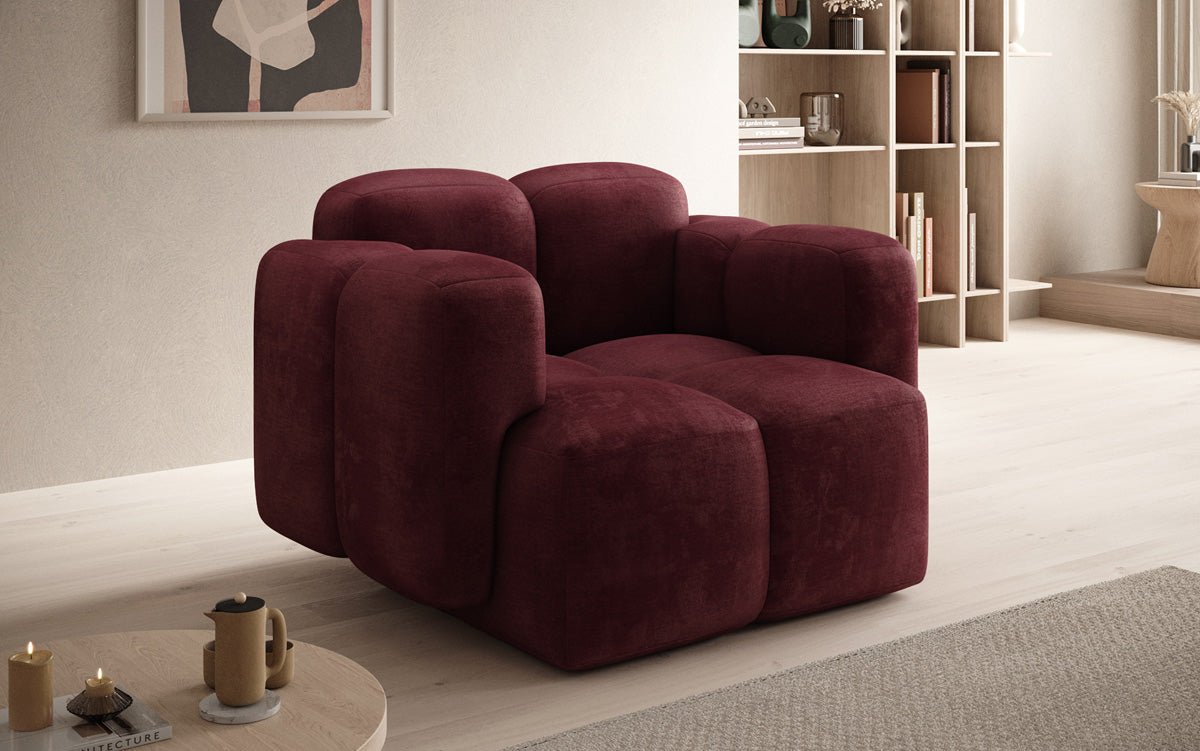 Designer Sofa-Sessel Celly in Fluweel