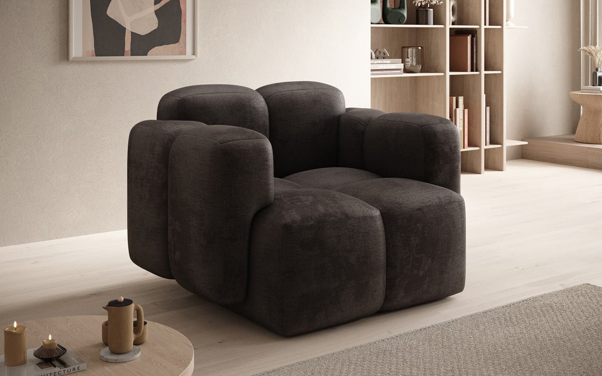 Designer Sofa-Sessel Celly in Fluweel