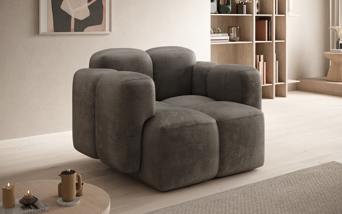 Designer Sofa-Sessel Celly in Fluweel