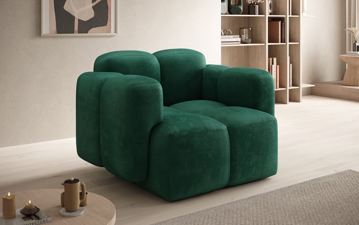 Designer Sofa-Sessel Celly in Fluweel