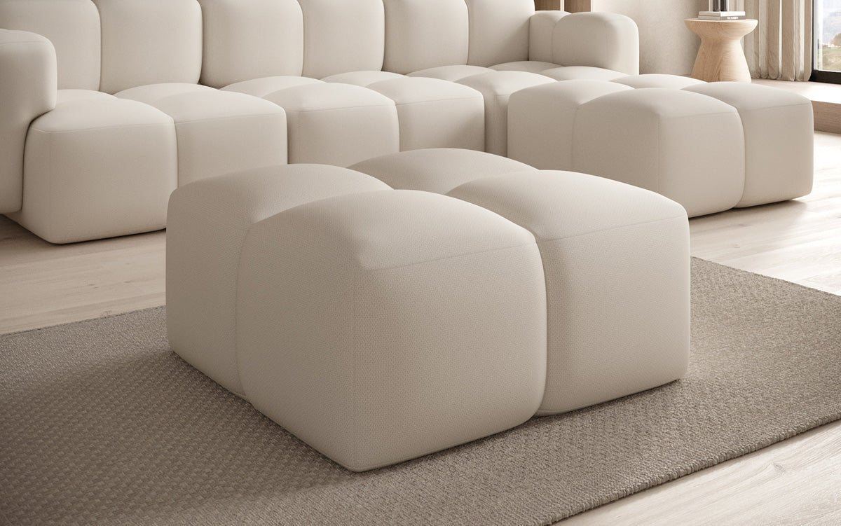 Beistellhocker Celly en Tissu