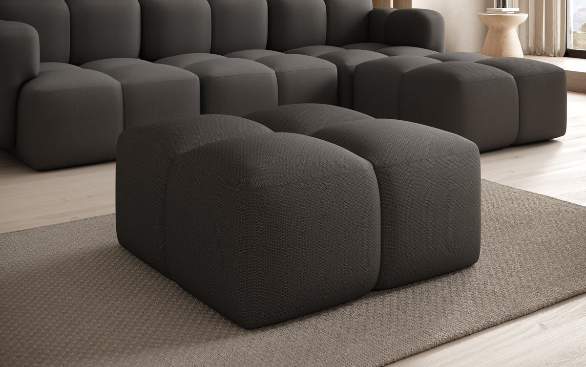 Beistellhocker Celly en Tissu